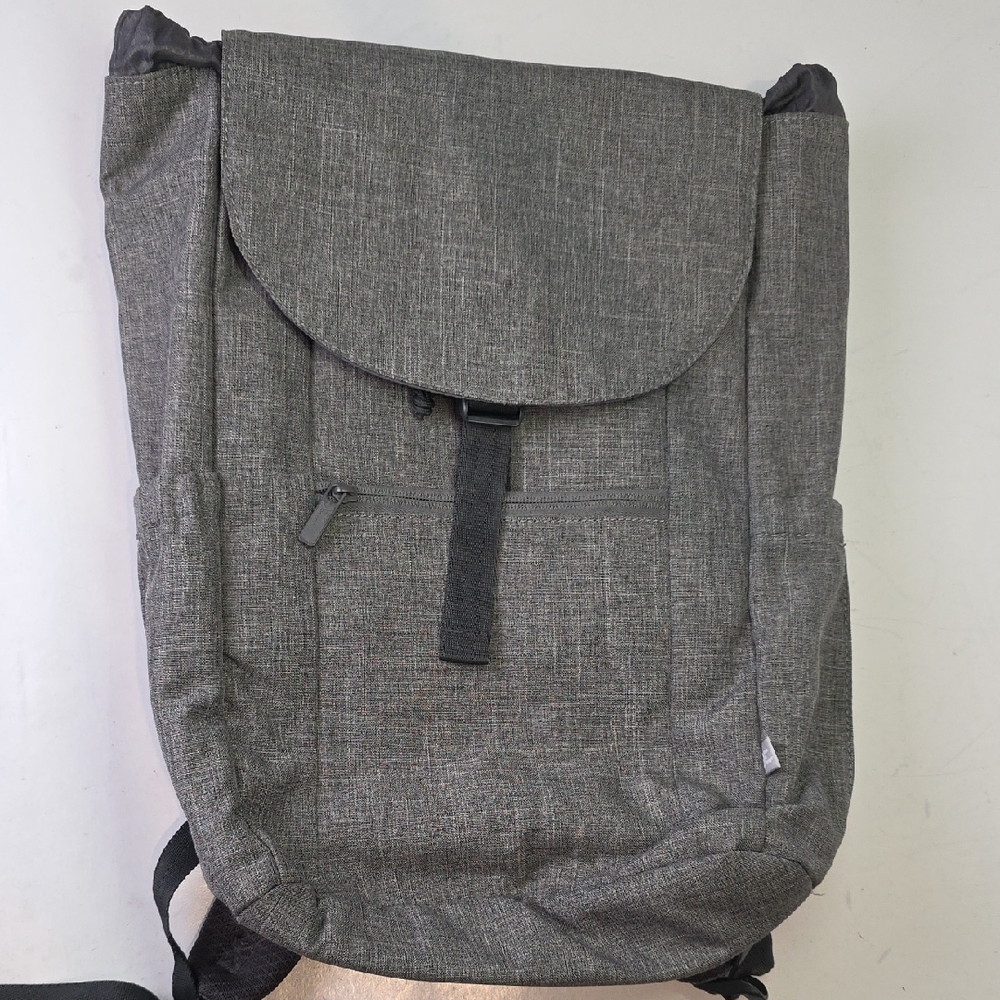 Gray Men's Backpack For Laptop Large With Zip Pockets Travel‎ Bag New